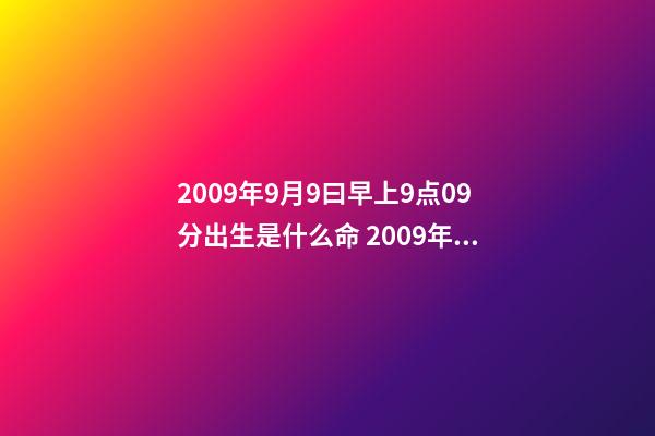 2009年9月9曰早上9点09分出生是什么命 2009年男孩属牛什么命-第1张-观点-玄机派